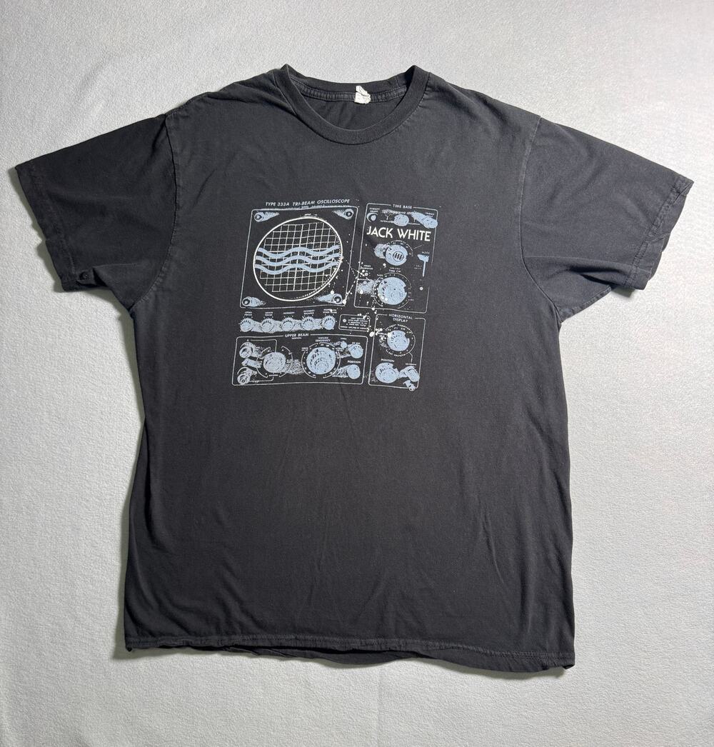 Jack White Tri Beam Oscilloscope Limited Edition Tultex T-shirt Size Large